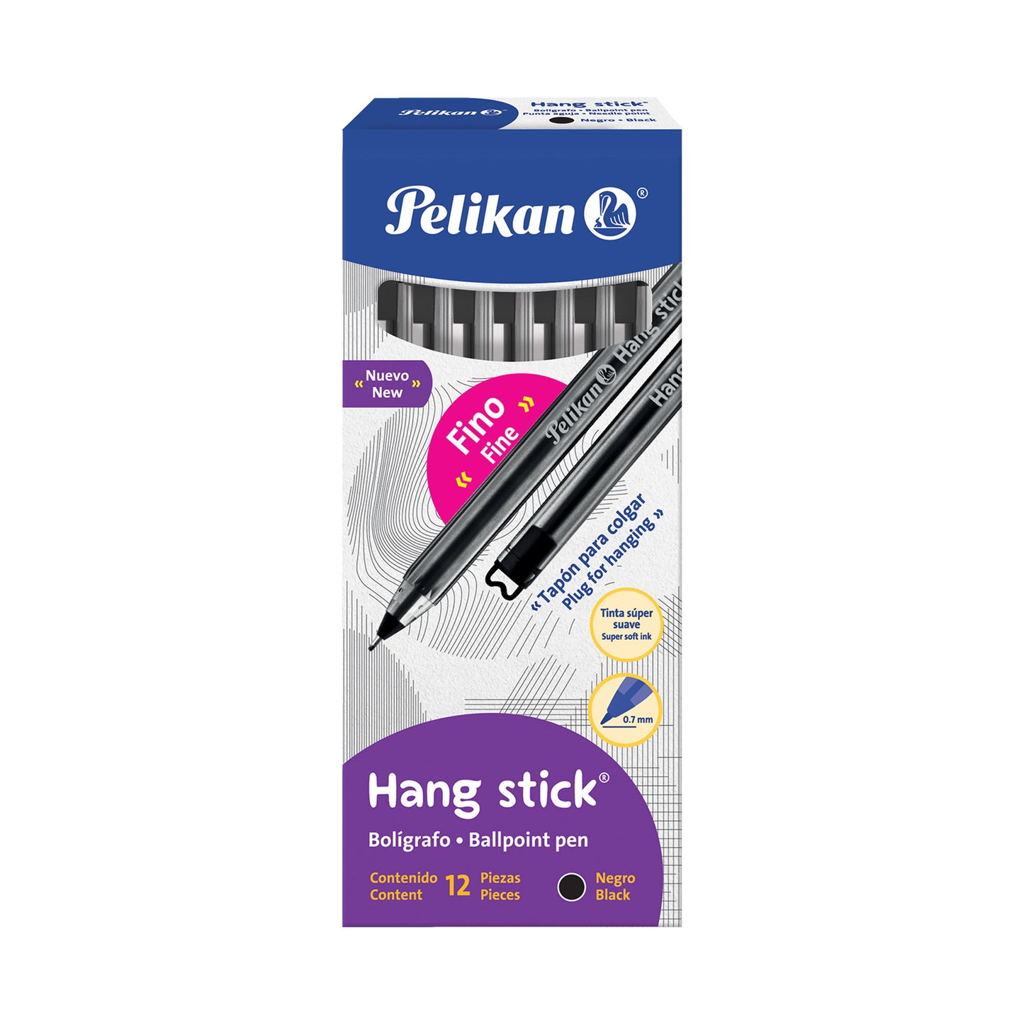 Lapicero Hang Stick Fino Negro C/12