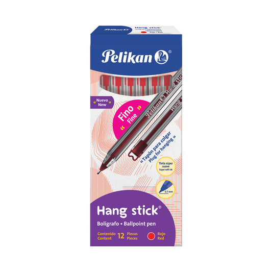 Lapicero Hang Stick Fino Rojo C/12