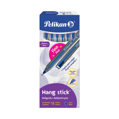 Lapicero Hang Stick Fino Azul C/12