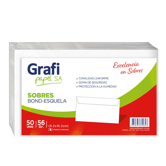 Sobre Bond Esquela 56 gr. X MILLAR