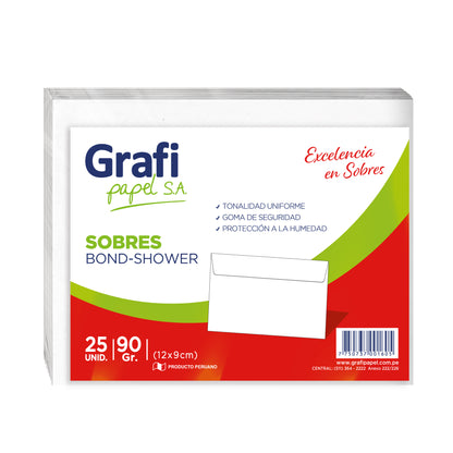 Sobres Bond Shower 90 gr. X MILLAR
