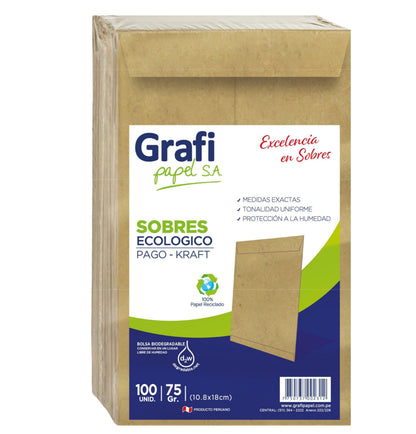 Sobre Ecológico Kraft Pago X MILLAR