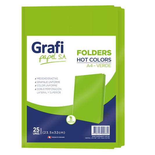 Folder de color verde X MILLAR